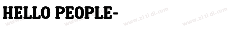 HELLO PEOPLE字体转换